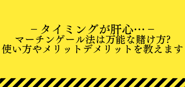 マーチンゲール法の解説ページのトップ画像